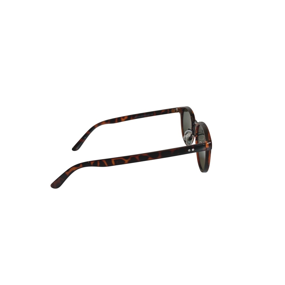Frye and Co Womens Round Tortoise Shell Sunglasses Dark Green Lens Brown - Picture 4 of 8